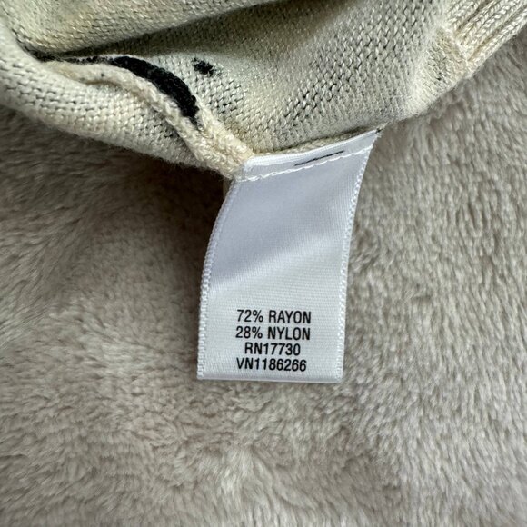 Merona Black and White Modern Abstract Pattern Cardigan - Picture 6 of 7